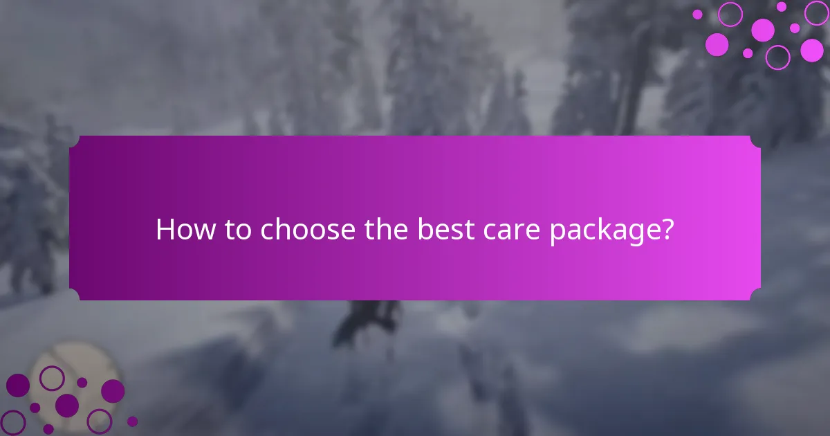 What exclusive items are included in care packages?