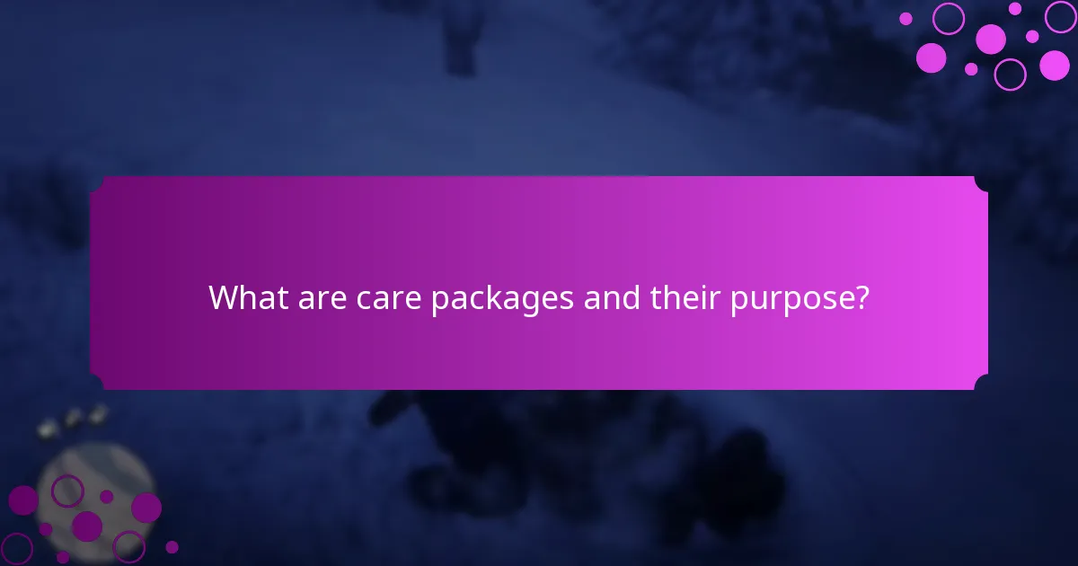 What are limited-time rewards associated with care packages?