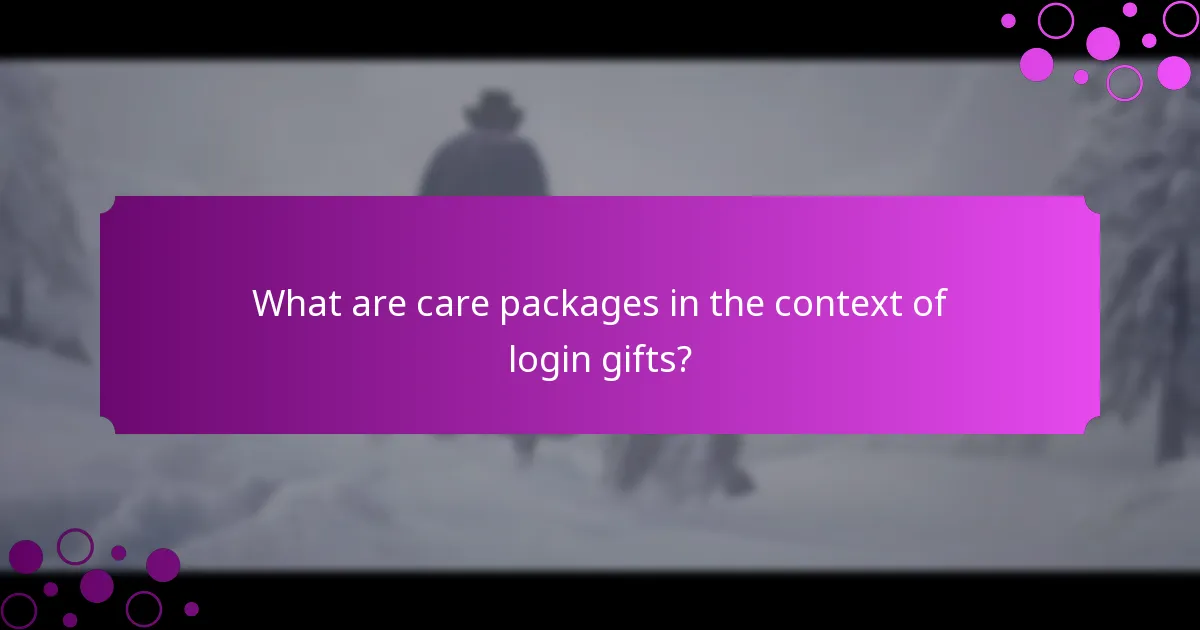 What types of rewards can I expect from care packages?